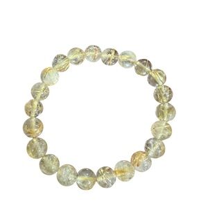 Rutilated Quartz Beaded Bracelet